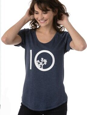 Tentree Blue Graphic Scoop Neck Tee